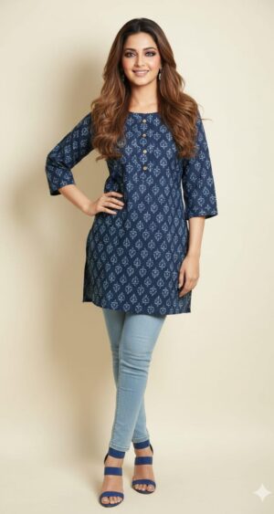 Blue Cotton Cambric Tunics