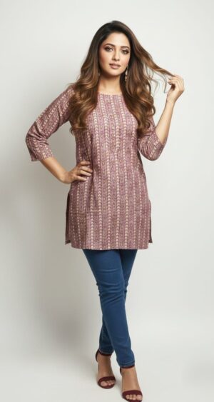 Pink Cotton Cambric Tunics